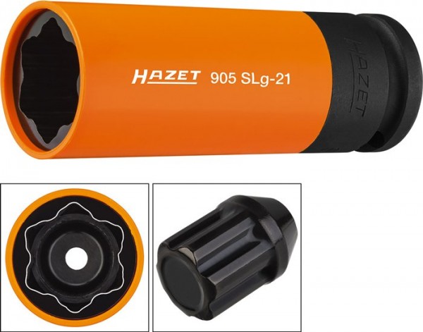 Nástrčná hlavica na skrutky hliníkových diskov HAZET 905SLG-21 (1)