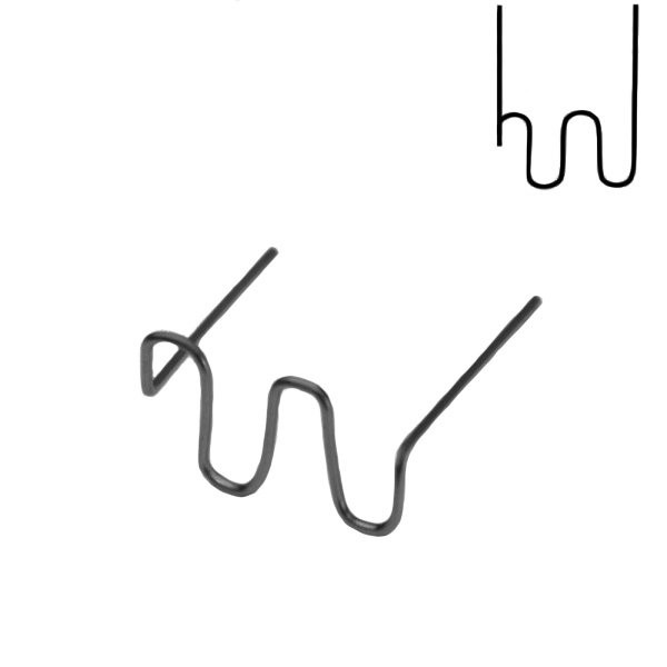 Sponky na zváranie plastov RS26, sada 100 ks, tvar W, Ø 0,6 mm (1)