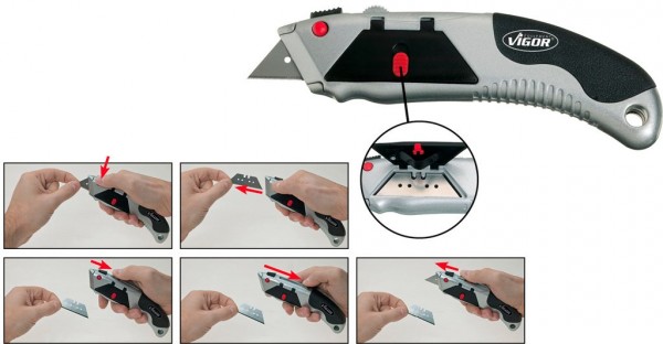 Univerzálny nôž s výmennou čepeľou VIGOR V1345