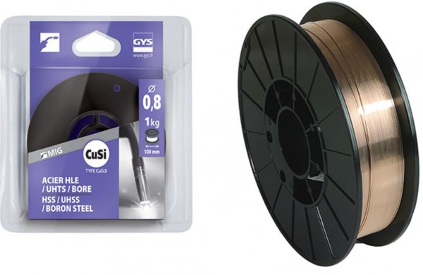 Cievka zváracieho drôtu CuSi3 - 1,0 mm, plastová cievka 200 mm