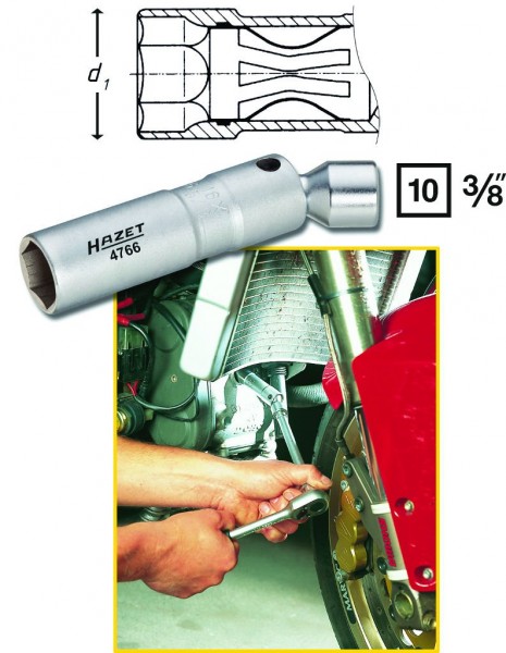Nástrčná hlavica na zapaľovacie sviečky 16 mm HAZET 4766