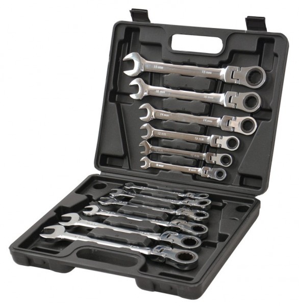 Sada očkoplochých račňových kĺbových kľúčov JTY-2007A