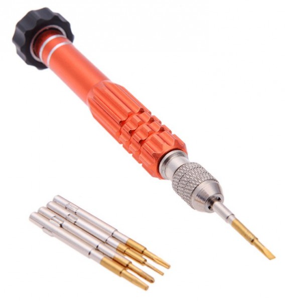 Precízny skrutkovač so sadou nadstavcov (6 in 1) pre elektroniku JM-8140