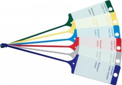 Plastové visačky na kľúče so štítkom a pútkom 9208-00635 - červené (1)