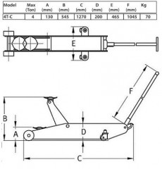 Pojazdný dielenský zdvihák Compac 4T-C (1)