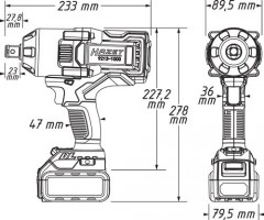 Rázový uťahovák akumulátorový HAZET 9213-1000/3 (4)