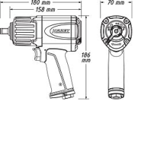 HAZET 9012ECO Pneumatický rázový uťahovák (3)