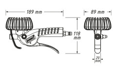 Pneuhustič s klasickým tlakomerom HAZET 9041P-1 (4)